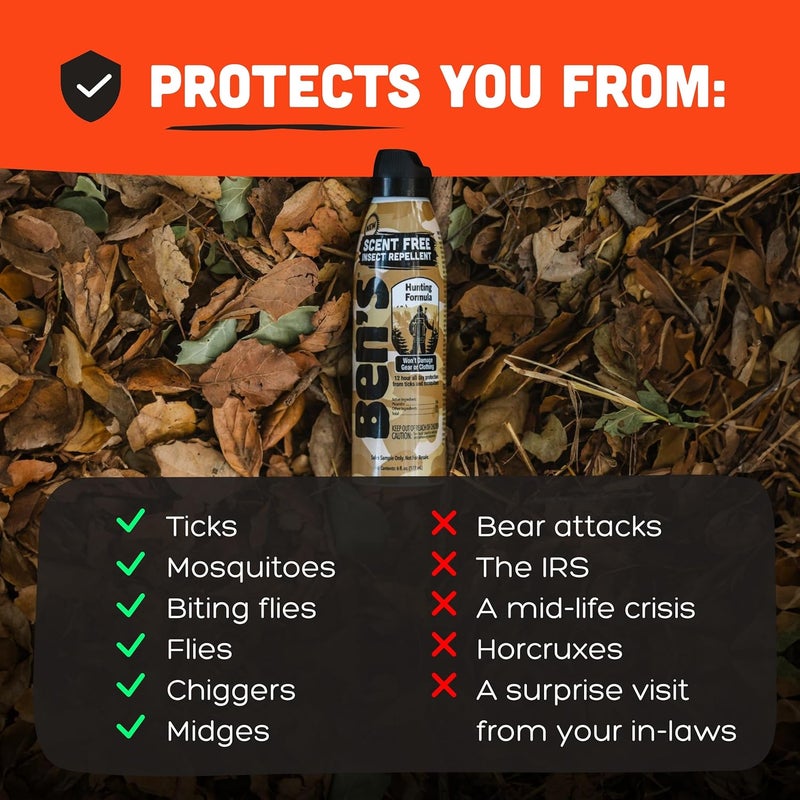 Ben's Hunting Formula - Tick & Mosquito Repellent for Up to 12 Hours of Protection - 20% Picaridin Bug Spray with EcoSpray Fine Mist Sprayer - Sweat-Resistant - 6 oz (3 Pack) - Image 4